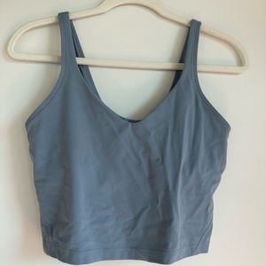 Lululemon Align cropped tank, light dusty blue size 8